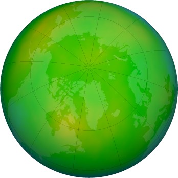 Arctic ozone map for 2021-06